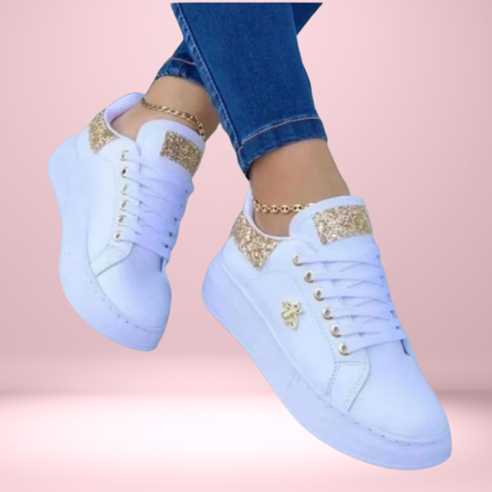 Brunhilde - Lage damessneakers met glitterdetail