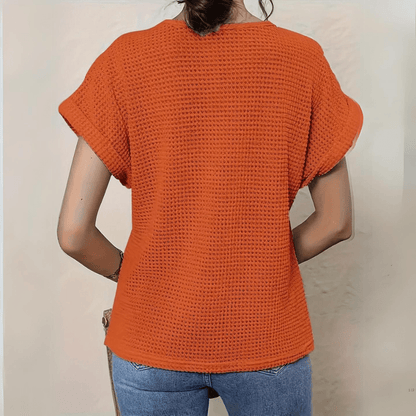Diamante – Gehaakte top met korte mouw en boho-patroon voor dames