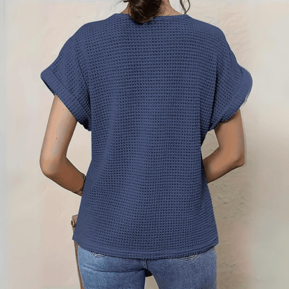 Diamante – Gehaakte top met korte mouw en boho-patroon voor dames