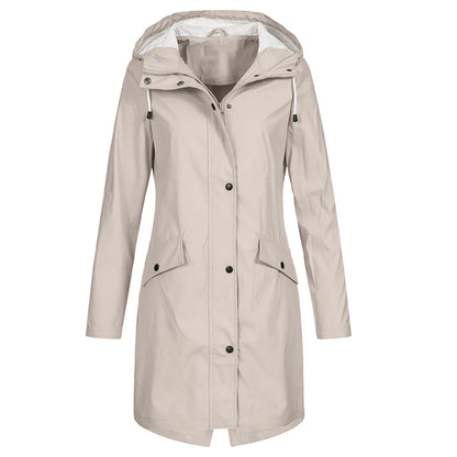 Clarissa - All-weather waterdichte lange regenjas voor vrouwen