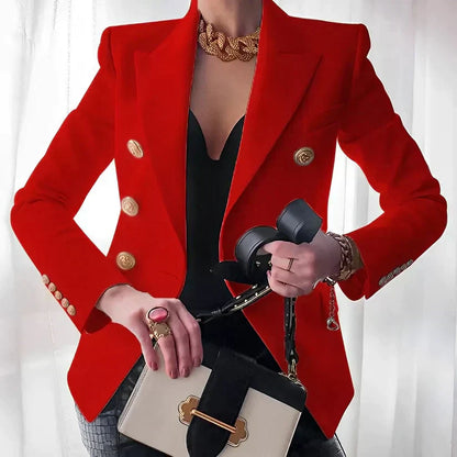 Merry - Chique formele blazer met knoopmanchetten en double-breasted ontwerp