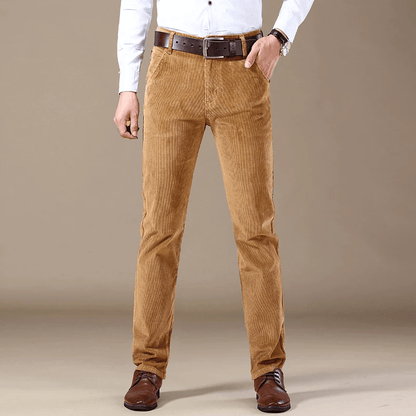 Machiavelli - Klassieke corduroy slim-fit broek voor heren