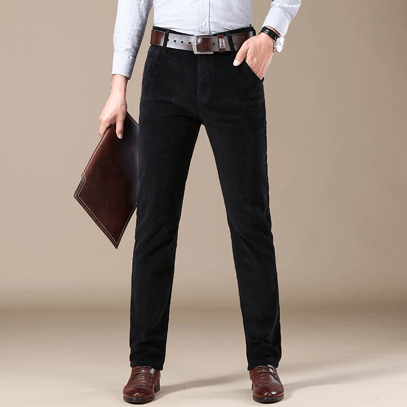 Machiavelli - Klassieke corduroy slim-fit broek voor heren