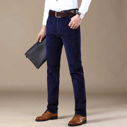 Machiavelli - Klassieke corduroy slim-fit broek voor heren