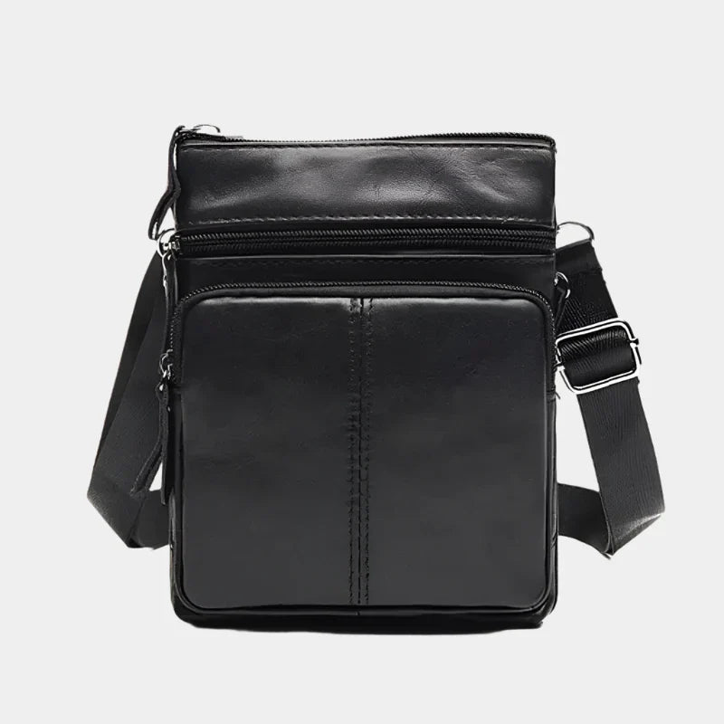 Nikolai - Leren crossbodytas met meerdere compartimenten voor mannen