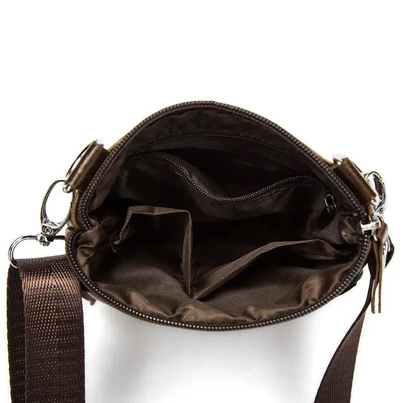 Nikolai - Leren crossbodytas met meerdere compartimenten voor mannen