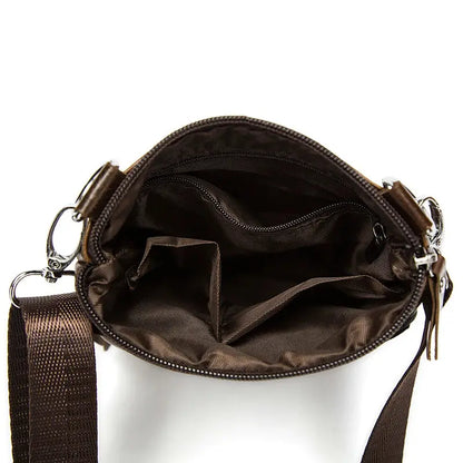 Nikolai - Leren crossbodytas met meerdere compartimenten voor mannen