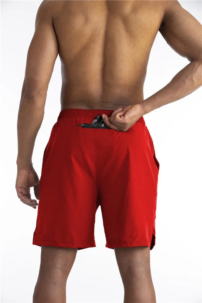 Giovanni - Sportshort voor heren met geïntegreerde legging en zijvak