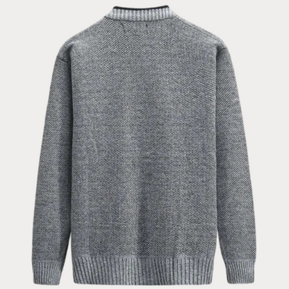 Gregg - Gebreid V-hals vest met knopen voor heren