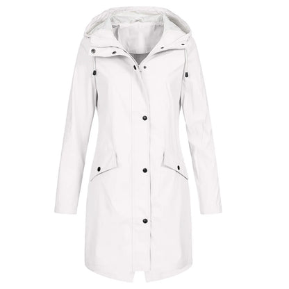 Clarissa - All-weather waterdichte lange regenjas voor vrouwen