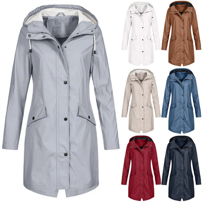 Clarissa - All-weather waterdichte lange regenjas voor vrouwen