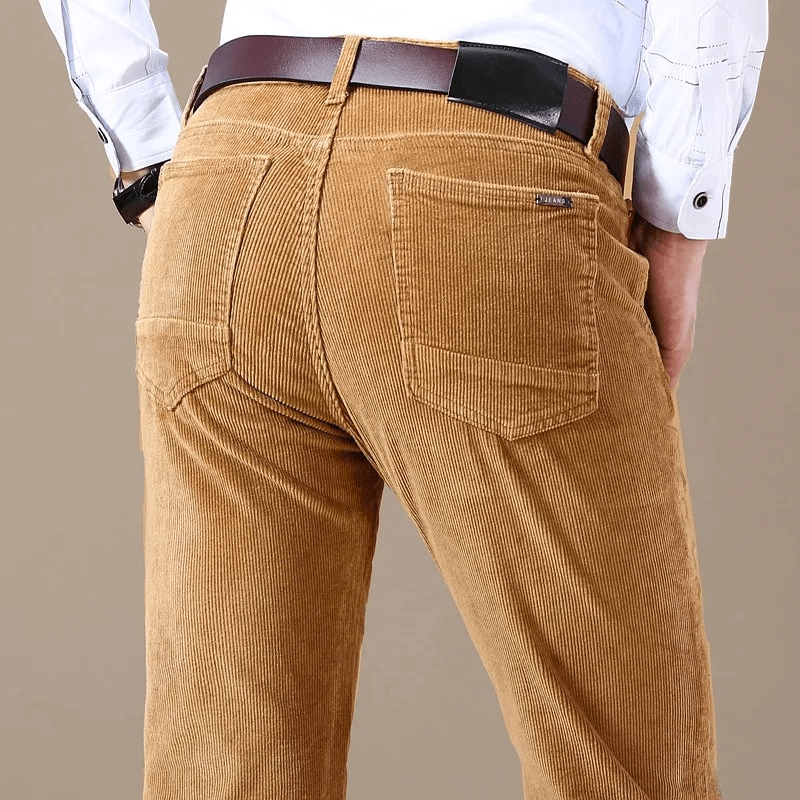 Machiavelli - Klassieke corduroy slim-fit broek voor heren