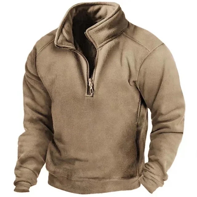 Darius - Half zip trui met hoge kraag voor heren