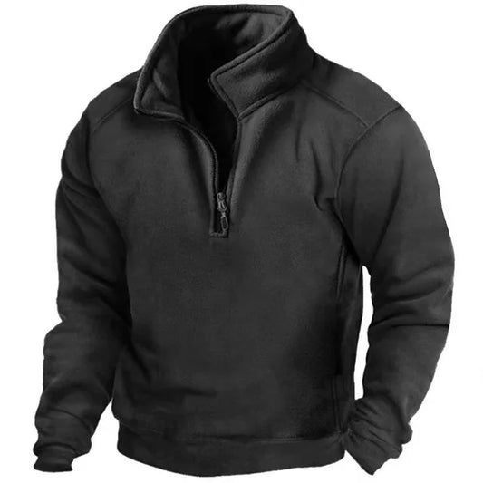 Darius - Half zip trui met hoge kraag voor heren
