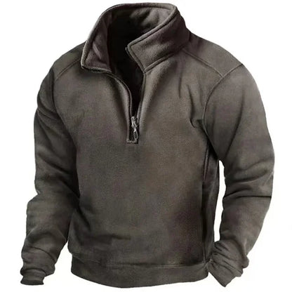Darius - Half zip trui met hoge kraag voor heren