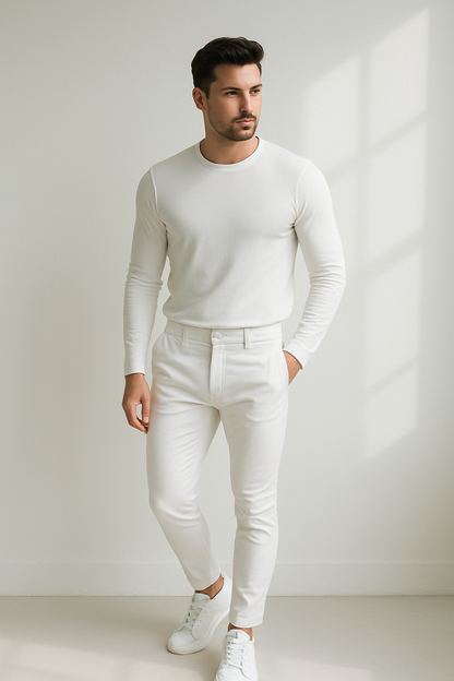 Slim Fit Chique Denim Broek Met Zakken - Hero