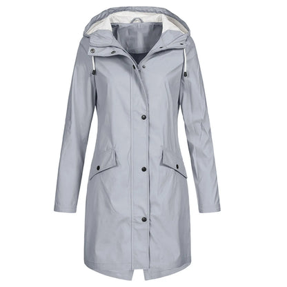 Clarissa - All-weather waterdichte lange regenjas voor vrouwen