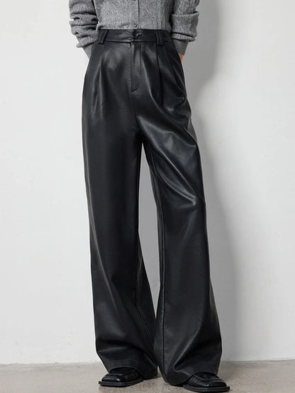 Antía - Wijde high-waist broek met persvouw voor dames