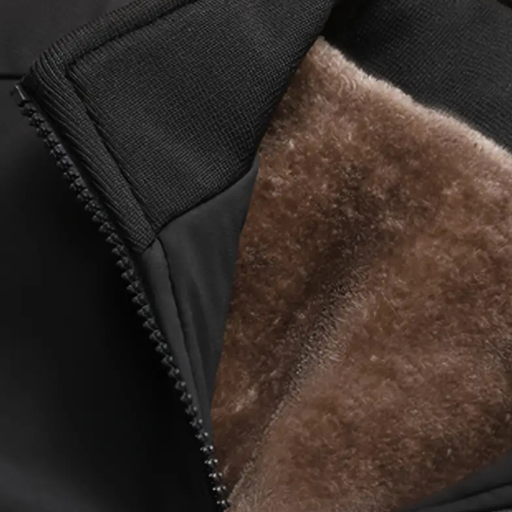 Ephraim - Met fleece gevoerd herenjack met rits aan de voorkant