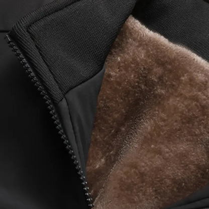 Ephraim - Met fleece gevoerd herenjack met rits aan de voorkant