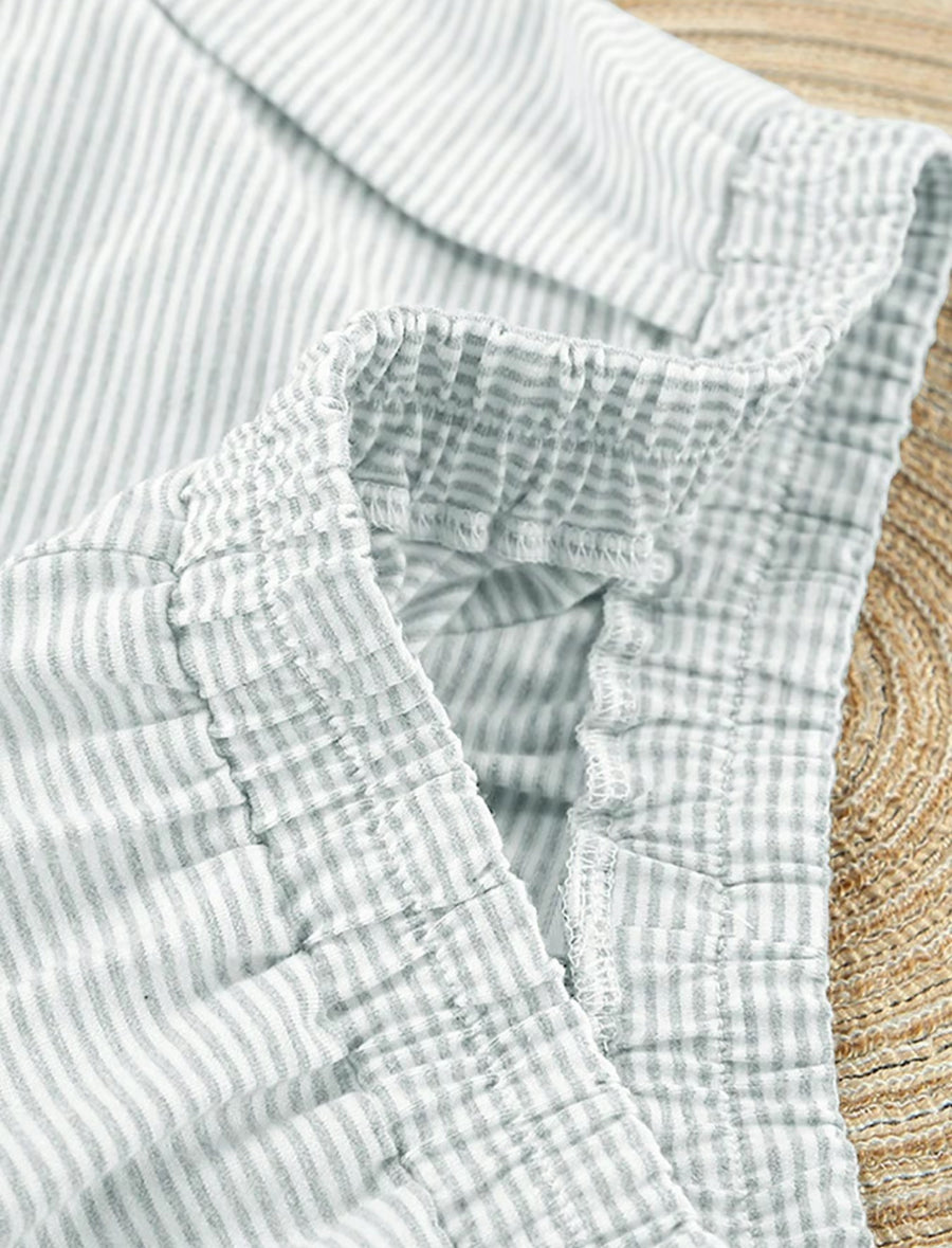 Judit - Luchtige tweedelige dames set met streepdetail en relaxte fit