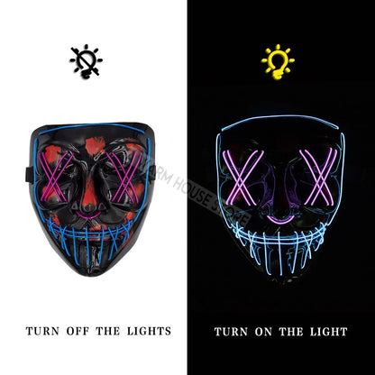 LED Halloween Masker