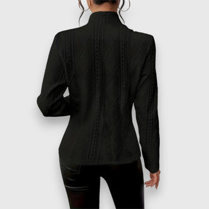 Dobrava - Getailleerde damesblazer met structuurpatroon