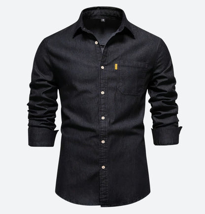 Marcelo | Denim shirt met lange mouwen voor heren