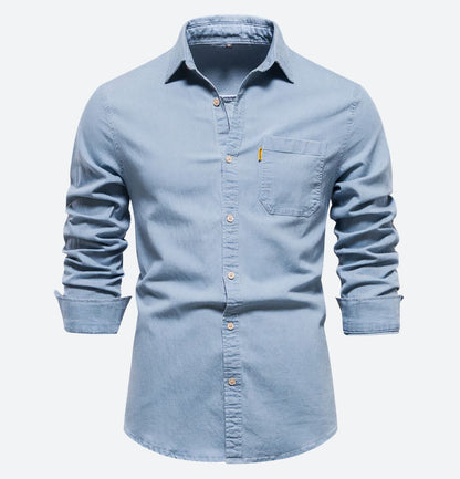 Marcelo | Denim shirt met lange mouwen voor heren