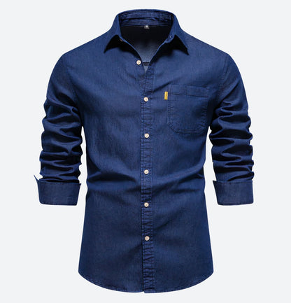 Marcelo | Denim shirt met lange mouwen voor heren