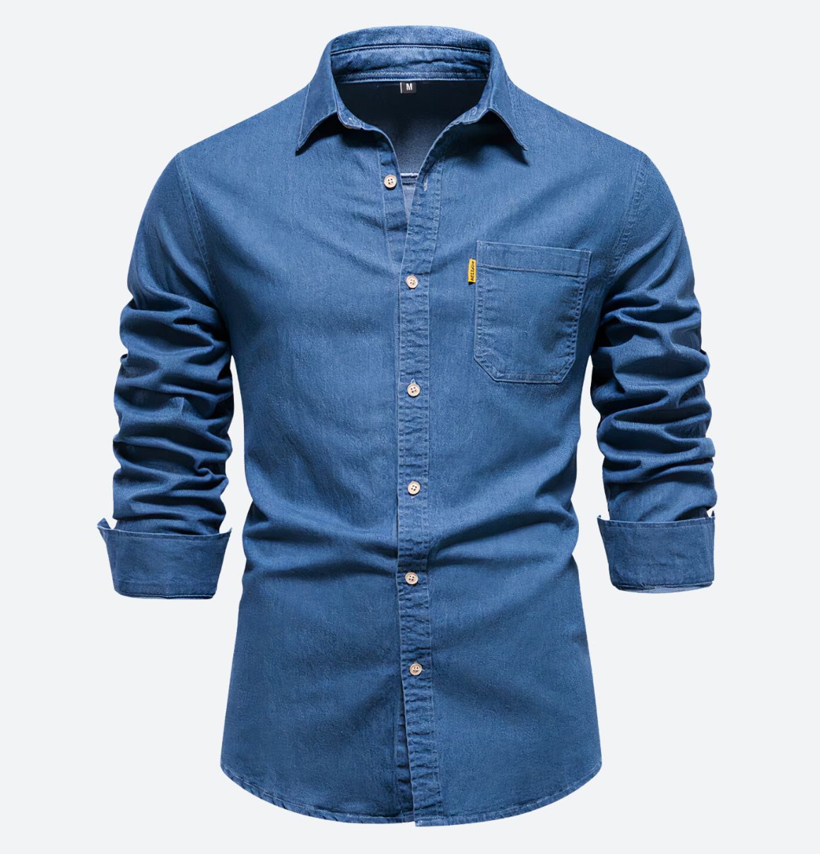 Marcelo | Denim shirt met lange mouwen voor heren