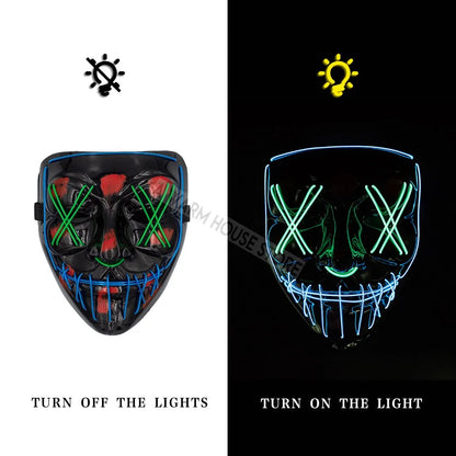 LED Halloween Masker