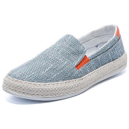 Espadrilles voor de moderne man grijs blauw bruin