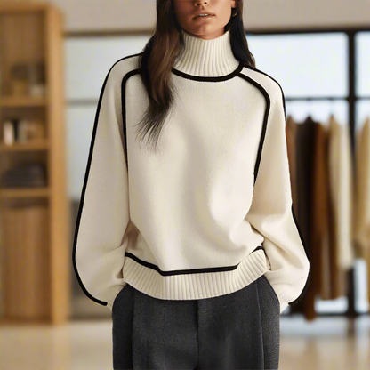 Jelli | Turtleneck losse gebreide trui