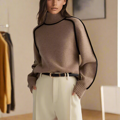 Jelli | Turtleneck losse gebreide trui