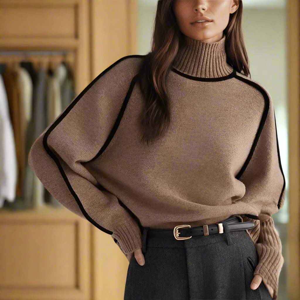 Jelli | Turtleneck losse gebreide trui
