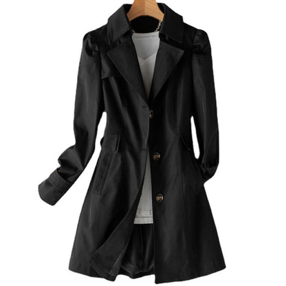 Modern uitgesneden trenchcoat dames