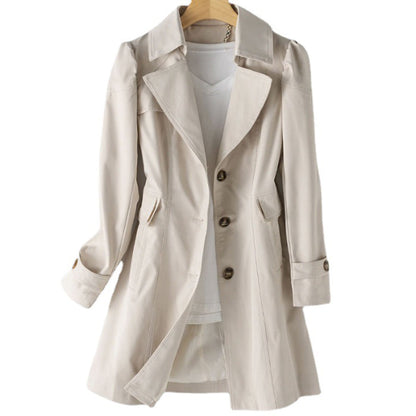 Modern uitgesneden trenchcoat dames