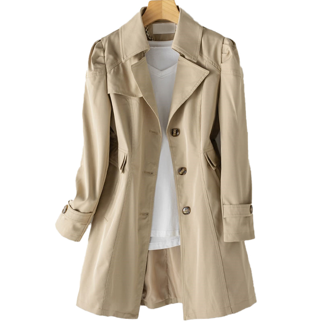 Modern uitgesneden trenchcoat dames