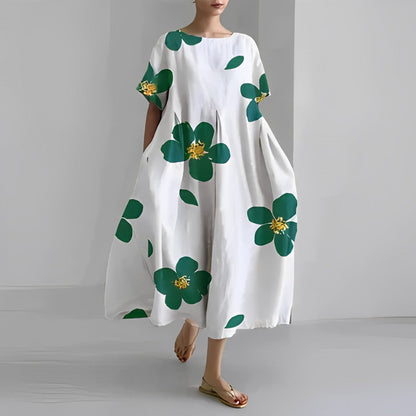 Catalina - Dameszwaairok met bloemmotief en losse pasvorm