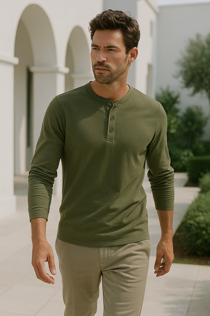 Laird - Casual longsleeve ronde hals