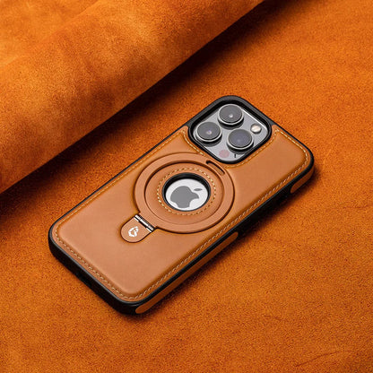 Magnetische iPhone-hoes met ringstandaard en compatibel met draadloos opladen
