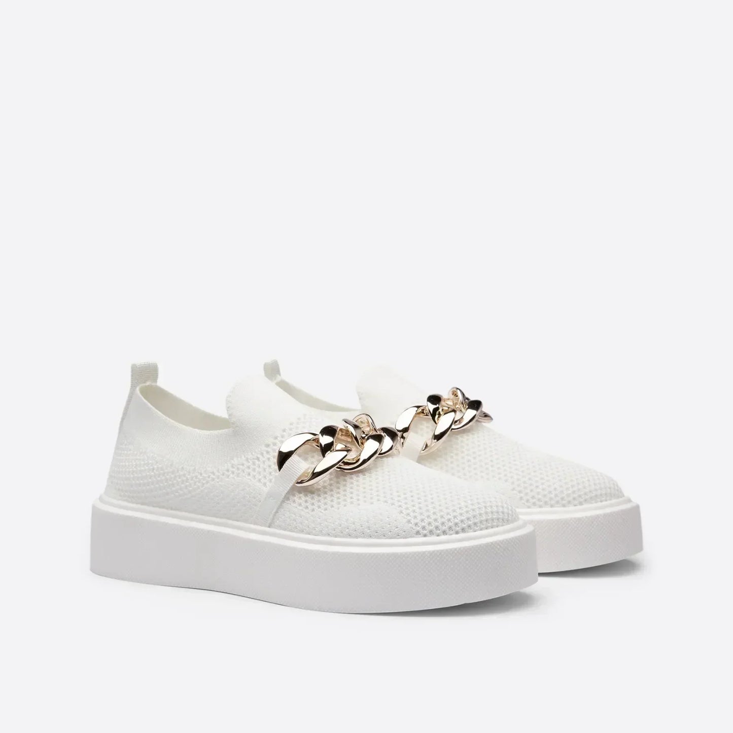 Raphaelle - Slip-on sneakers met chunky kettingdetail voor dames