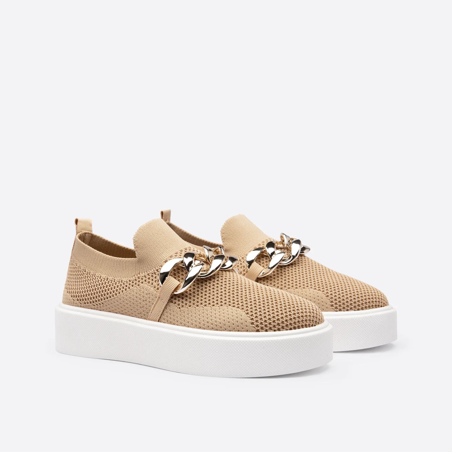 Raphaelle - Slip-on sneakers met chunky kettingdetail voor dames