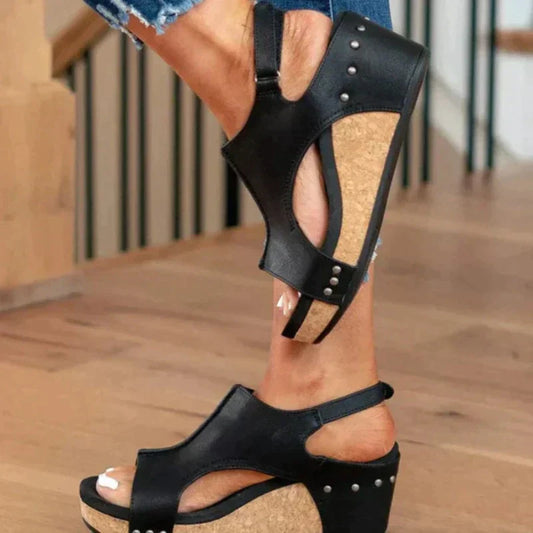 Danika - Dames sleehak sandalen met open teen