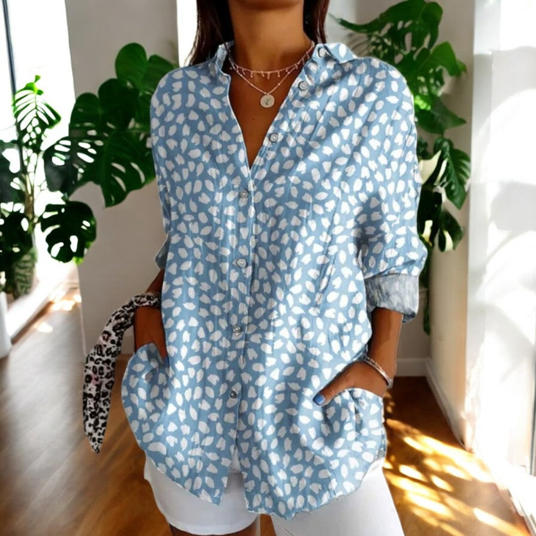 Liera - Dames blouse met doorknoopsluiting