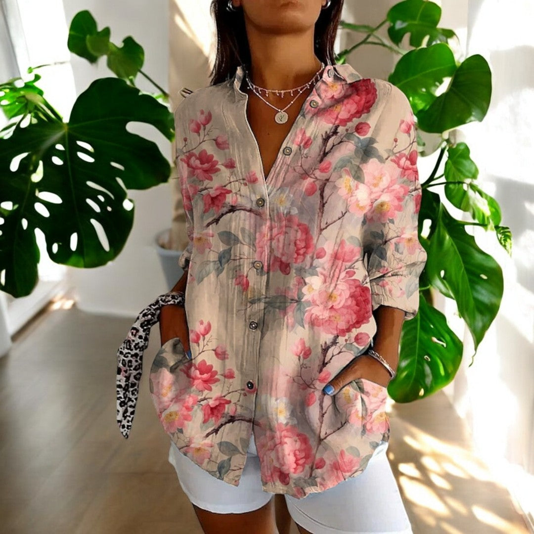 Liera - Dames blouse met doorknoopsluiting