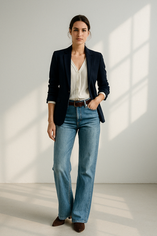 Marcella | Denim wijde flair jeans