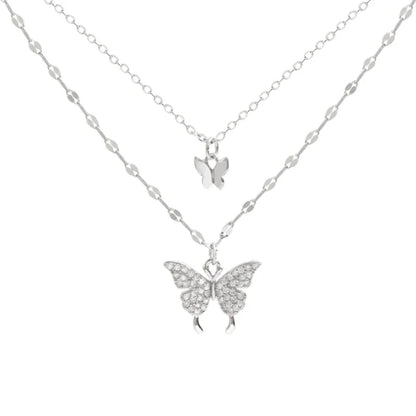 Damesketting met dubbele laag en vlinderdetails