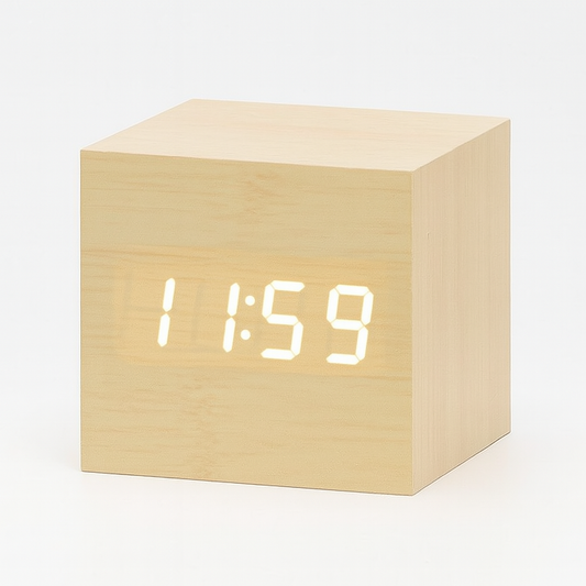 Minimalistic Digitale LED Wekker met Spraakbesturing